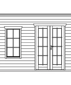 SkanHolz SKAN HOLZ Gartenhaus Breda, 380 X 380 Cm, Natur -Weka Shop 4018211603527 5
