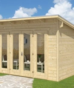 SkanHolz SKAN HOLZ Gartenhaus Ostende 1, 350 X 250 Cm, Natur