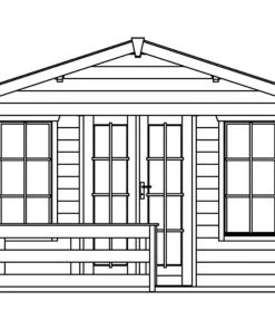 SkanHolz SKAN HOLZ Gartenhaus Holmestrand, 380 X 610 Cm, Natur -Weka Shop 4018211606016 5