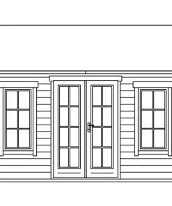 SkanHolz SKAN HOLZ Freizeithaus Lugano 2, 420 X 380 Cm, Natur