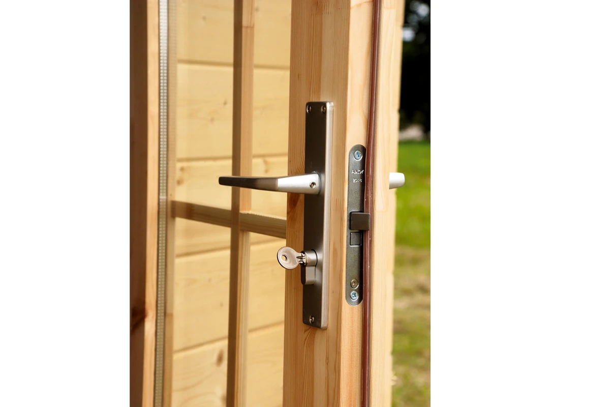 SkanHolz SKAN HOLZ Freizeithaus Lugano 2, 420 X 380 Cm Mit Lattung, Natur 6 SkanHolz SKAN HOLZ Freizeithaus Lugano 2, 420 X 380 Cm Mit Lattung, Natur – Bild 4