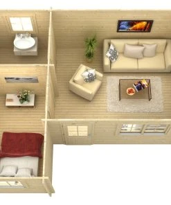 SkanHolz SKAN HOLZ Freizeithaus St. Moritz 600 X 500 Cm, Natur -Weka Shop 4018211610952 9