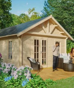 SkanHolz SKAN HOLZ Freizeithaus Bern 4, 420 X 660 Cm, Natur