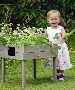 Dobar Kinder-Hochbeet Mit Kreidetafel Grau 50 X 40 X 45 Cm -Weka Shop 4042085585115 3169564 scaled