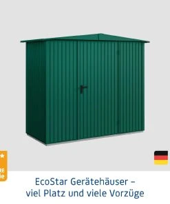 Ecostar Gerätehaus Trend-S Typ 1 258,8 X 121,3 X 216 Cm Moosgrün -Weka Shop 4042533294415 3347312