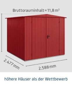 EcoStar Gerätehaus Trend-S Typ 2 258,8 X 247,7 X 216 Cm Taubenblau -Weka Shop 4042533294620 4