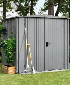 EcoStar Gerätehaus Trend-S Typ 2 258,8 X 247,7 X 216 Cm Graualuminium