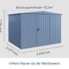 EcoStar Gerätehaus Trend-S Typ 3 323,6 X 247,7 X 219,4 Cm Taubenblau -Weka Shop 4042533294804 3