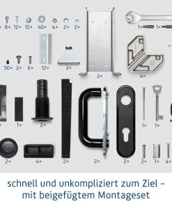 EcoStar Gerätehaus Trend-S Typ 3 323,6 X 247,7 X 219,4 Cm Graualuminium -Weka Shop 4042533295245 10