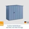 EcoStar Gerätehaus Elegant-S Typ 1 258,8 X 121,3 X 216 Cm Taubenblau -Weka Shop 4042533295283 3347400