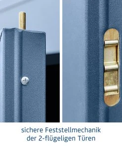 EcoStar Gerätehaus Elegant-S Typ 1 258,8 X 121,3 X 216 Cm Taubenblau -Weka Shop 4042533295283 6