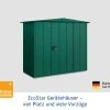 EcoStar Gerätehaus Elegant-S Typ 1 Moosgrün 1 Flg 258,8 X 121,3 X 216 Cm -Weka Shop 4042533295290 3347404