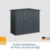 EcoStar Gerätehaus Elegant-S Typ 1 Anthrazitgrau 1 Flg 258,8 X 121,3 X 216 Cm -Weka Shop 4042533295306 3347407