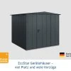 EcoStar Gerätehaus Elegant-S Typ 2 Anthrazitgrau 1 Flg 258,8 X 247,7 X 216 Cm -Weka Shop 4042533295368 3347419