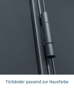 EcoStar Gerätehaus Elegant-S Typ 2 Anthrazitgrau 1 Flg 258,8 X 247,7 X 216 Cm -Weka Shop 4042533295368 7