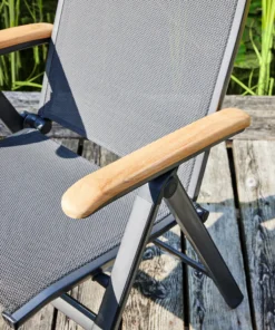 MWH Klappstuhl Reno Aluminium Mit Teak Armlehnen 10 MWH Klappstuhl Reno Aluminium Mit Teak Armlehnen -Weka Shop 4260440953168 08