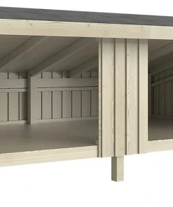 Plus Gartenhaus Shelter Doppelt Inkl. Dachpappe 379 X 291 X 170/107 Cm