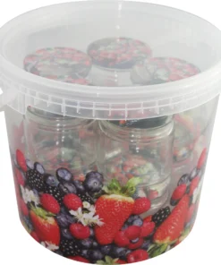 Omega Pflückeimer Mit 10 Einmachgläsern 210 Ml Mit Deckel
