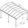 Palram Canopia Carport Arcadia 5000 507 X 359 X 242 Cm (L X B X H) -Weka Shop 7290103110673 6 scaled