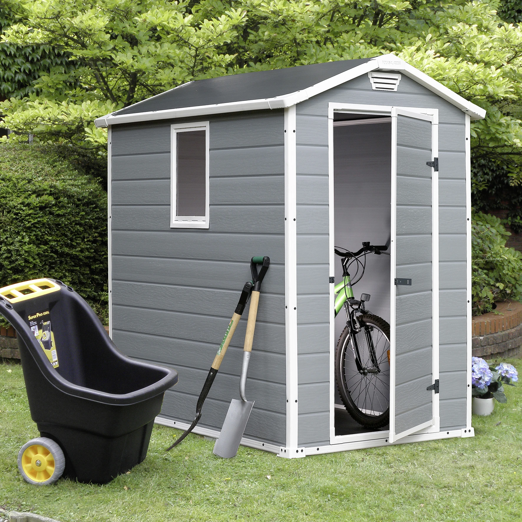Keter Kunststoffgerätehaus Manor 46 S Ca. B 130 X T 192 X H 198 Cm 4 Keter Kunststoffgerätehaus Manor 46 S Ca. B 130 X T 192 X H 198 Cm – Bild 2