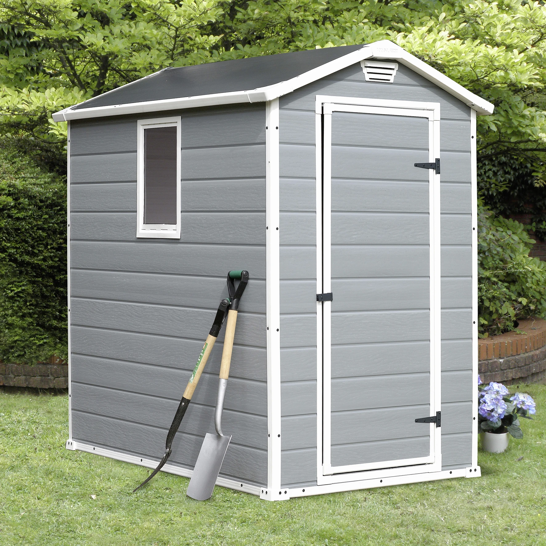 Keter Kunststoffgerätehaus Manor 46 S Ca. B 130 X T 192 X H 198 Cm 6 Keter Kunststoffgerätehaus Manor 46 S Ca. B 130 X T 192 X H 198 Cm – Bild 4