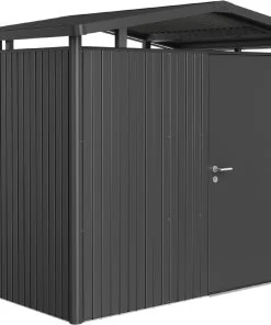 Biohort Gerätehaus Panorama P2 273 X 198 X 227 Cm Dunkelgrau Standardtür