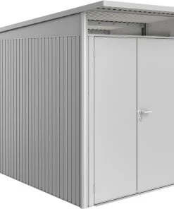 Biohort Gerätehaus Avantgarde A4 180 X 380 Cm Silber Doppeltür