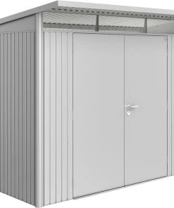 Biohort Gerätehaus Avantgarde A5 260 X 220 X 218 Cm Silber Doppeltür