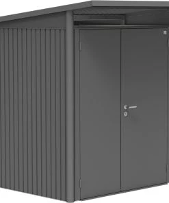 Biohort Gerätehaus Avantgarde A1 180 X 220 X 218 Cm Dunkelgrau Doppeltür