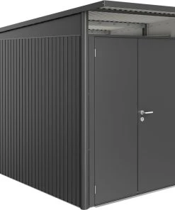 Biohort Gerätehaus Avantgarde A4 180 X 380 Cm Dunkelgrau Doppeltür