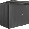 Biohort Gerätehaus Avantgarde A6 260 X 260 X 218 Cm Dunkelgrau Standardtür -Weka Shop 9003414170605 scaled
