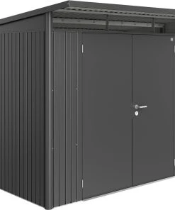 Biohort Gerätehaus Avantgarde A6 260 X 260 X 218 Cm Dunkelgrau Doppeltür