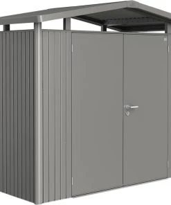 Biohort Gerätehaus Panorama P1 273 X 158 X 227 Cm Quarzgrau Doppeltür