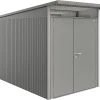 Biohort Gerätehaus Avantgarde A4 180 X 380 Cm Quarzgrau Doppeltür 1 Biohort Gerätehaus Avantgarde A4 180 X 380 Cm Quarzgrau Doppeltür -Weka Shop 9003414190498 scaled