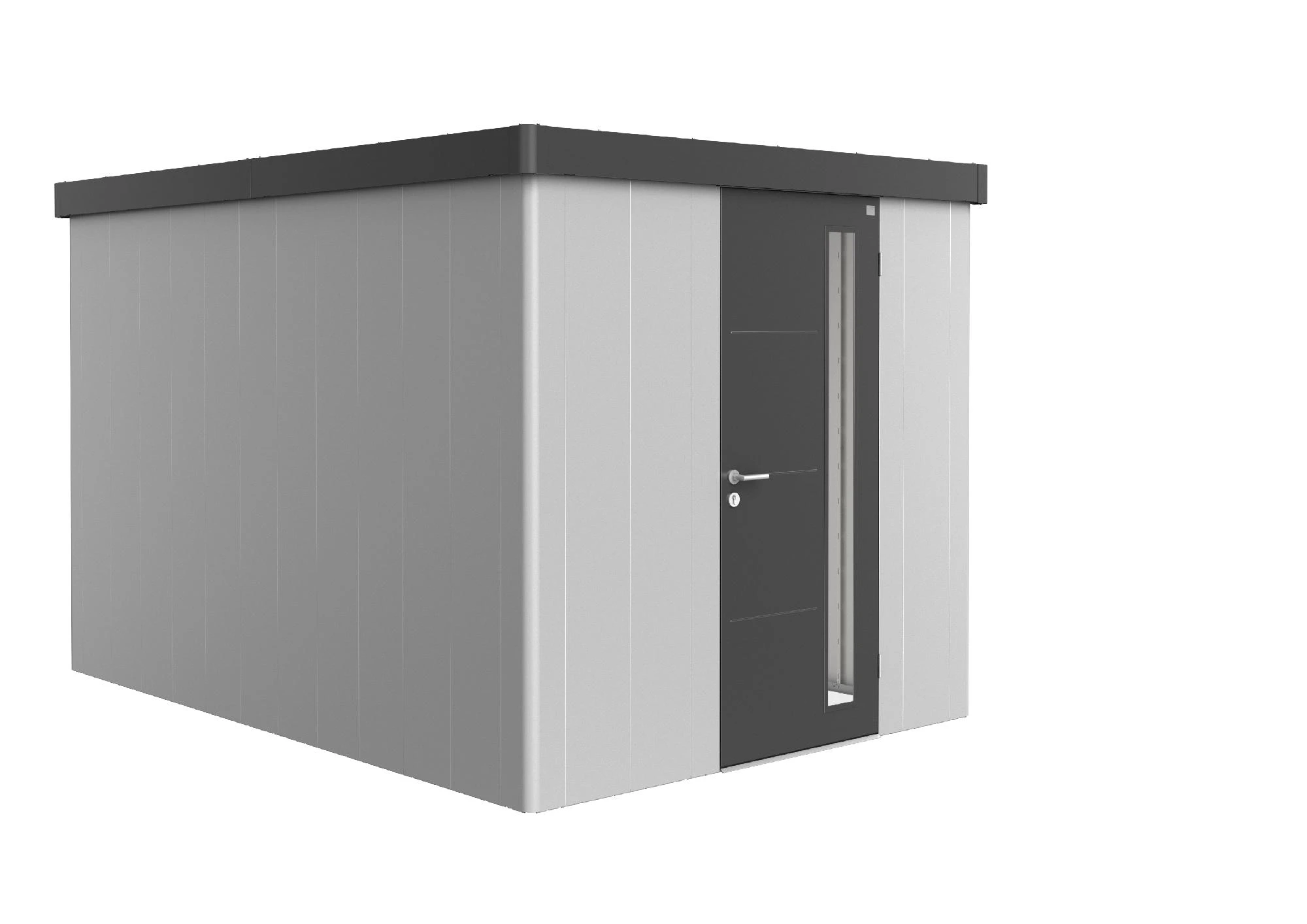 Biohort Gerätehaus Neo 4B 1.3 236 X 348 Cm Silber/dunkelgrau Standardtür 3 Biohort Gerätehaus Neo 4B 1.3 236 X 348 Cm Silber/dunkelgrau Standardtür