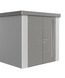 Biohort Gerätehaus Neo 4B 1.2 236 X 348 Cm Silber/quarzgrau Doppeltür