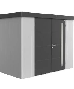 Biohort Gerätehaus Neo 1C 1.3 292 X 180 Cm Silber/dunkelgrau Doppeltür