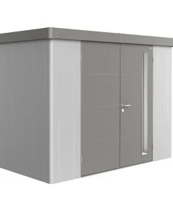 Biohort Gerätehaus Neo 1C 1.2 292 X 180 Cm Silber/quarzgrau Doppeltür