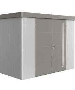 Biohort Gerätehaus Neo 2C 1.2 292 X 236 Cm Silber/quarzgrau Doppeltür