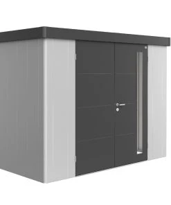 Biohort Gerätehaus Neo 3C 1.3 292 X 292 Cm Silber/dunkelgrau Doppeltür