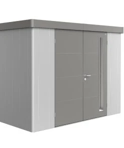 Biohort Gerätehaus Neo 3C 1.2 292 X 292 Cm Silber/quarzgrau Doppeltür