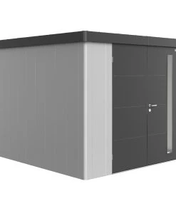 Biohort Gerätehaus Neo 4C 1.3 292 X 348 Cm Silber/dunkelgrau Doppeltür