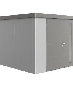 Biohort Gerätehaus Neo 4C 1.2 292 X 348 Cm Silber/quarzgrau Doppeltür