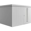 Biohort Gerätehaus Neo 3D 348 X 292 Cm Silber Standardtür 2 Biohort Gerätehaus Neo 3D 348 X 292 Cm Silber Standardtür -Weka Shop 9003414820319