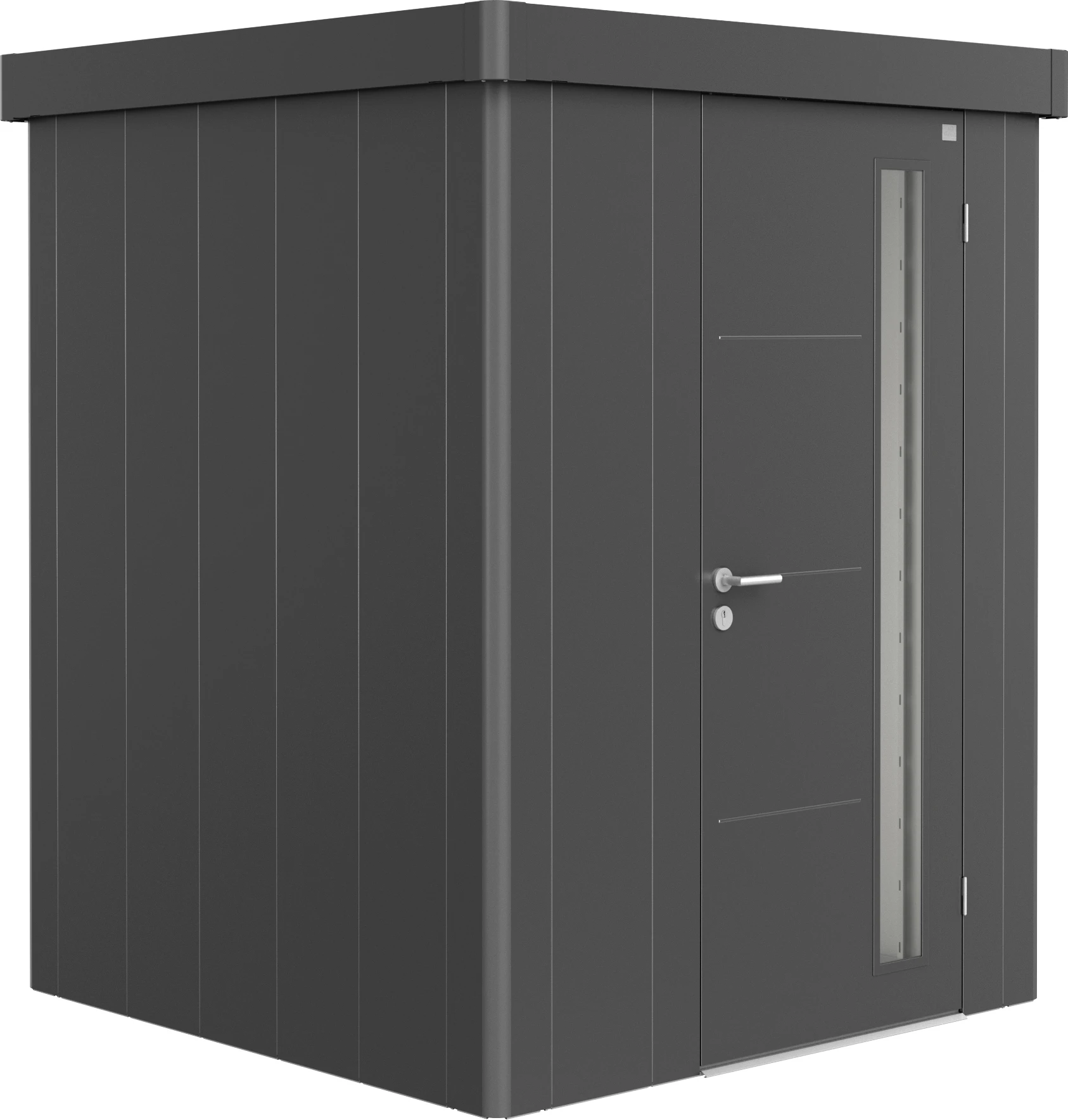 Biohort Gerätehaus Neo 1A 180 X 180 Cm Dunkelgrau Standardtür 3 Biohort Gerätehaus Neo 1A 180 X 180 Cm Dunkelgrau Standardtür