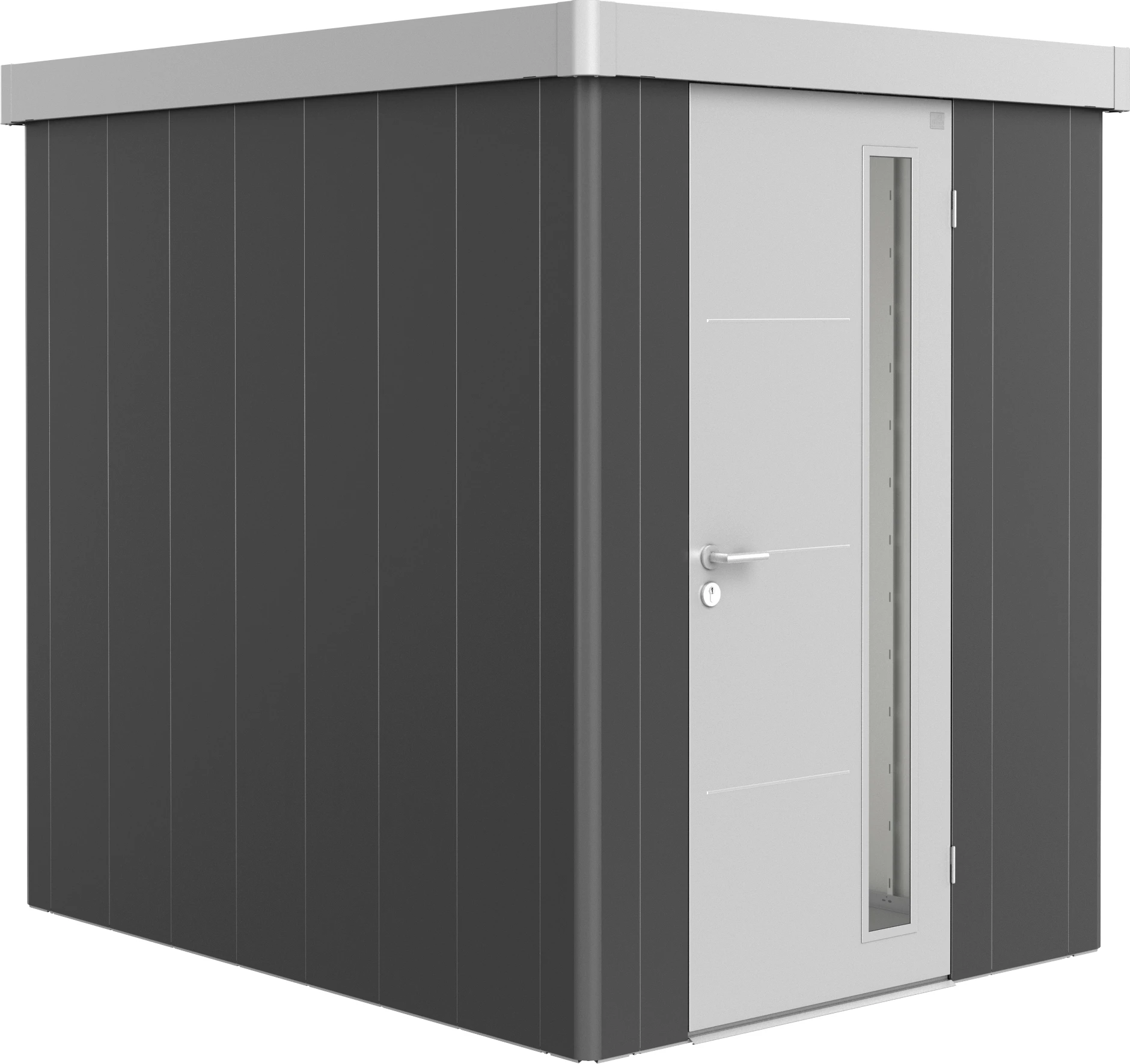 Biohort Gerätehaus Neo 2A 3.1 180 X 236 Cm Dunkelgrau/silber Standardtür 3 Biohort Gerätehaus Neo 2A 3.1 180 X 236 Cm Dunkelgrau/silber Standardtür