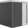 Biohort Gerätehaus Neo 2B 3.1 236 X 236 Cm Dunkelgrau/ Silber Standardtür 1 Biohort Gerätehaus Neo 2B 3.1 236 X 236 Cm Dunkelgrau/ Silber Standardtür -Weka Shop 9003414850378