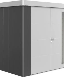 Biohort Gerätehaus Neo 1B 3.1 236 X 180 Cm Dunkelgrau/silber Doppeltür