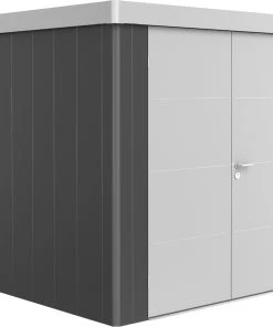 Biohort Gerätehaus Neo 2B 3.1 236 X 236 Cm Dunkelgrau/silber Doppeltür