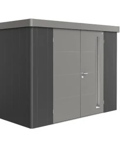 Biohort Gerätehaus Neo 3C 3.2 292 X 292 Cm Dunkelgrau/quarzgrau Doppeltür